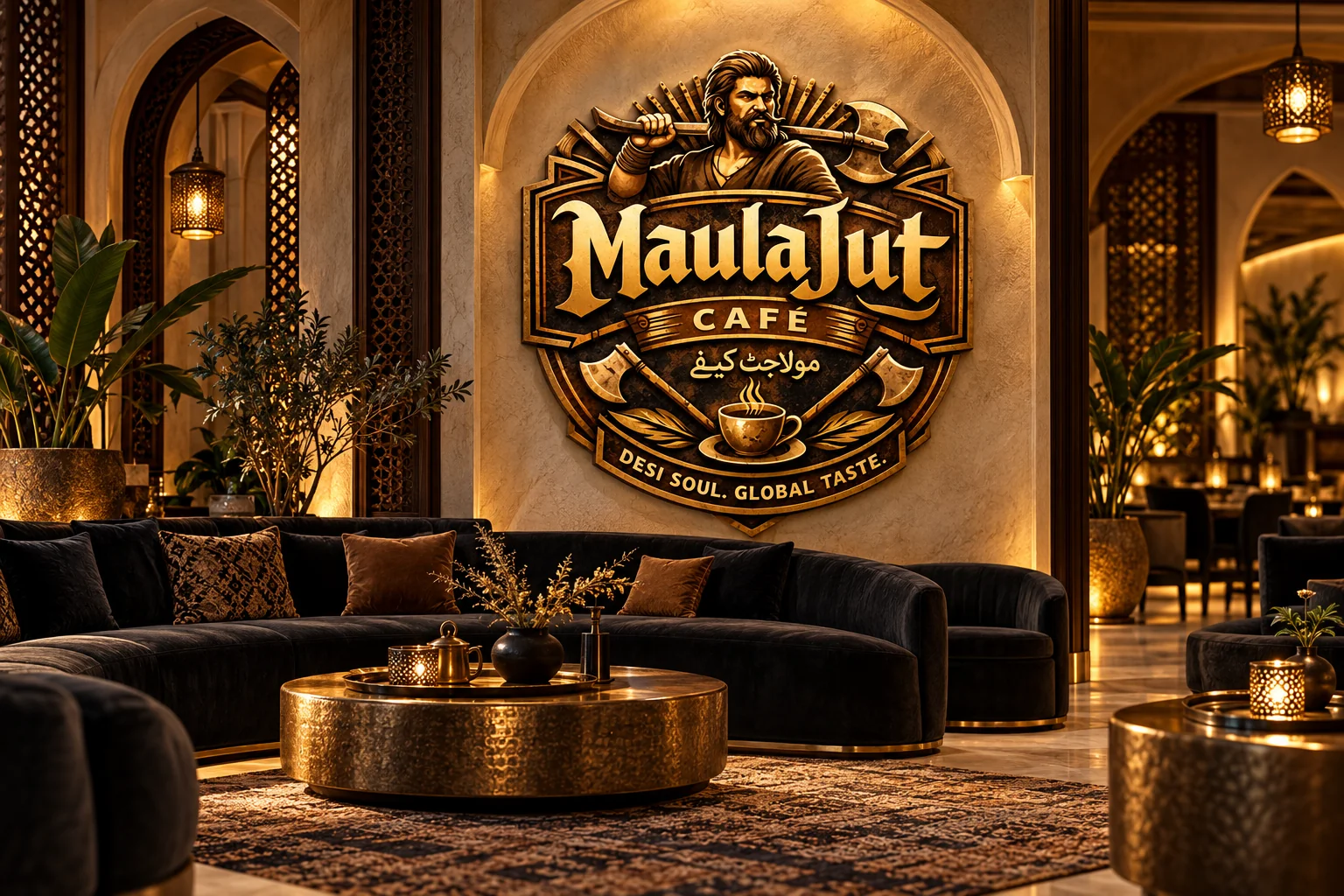 cafe interior — AI-generated MaulaJut concept