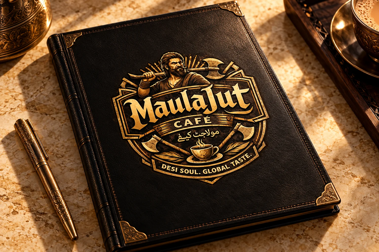 cafe menu hero — AI-generated MaulaJut concept